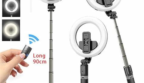 Ring Light Selfie Stick For Phone With Tripod Stand &