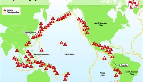 Ring Of Fire Map Volcanoes The Resources Earth Observatory