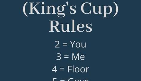 Ring of Fire Rules in 2021 Kings drinking game, Kings