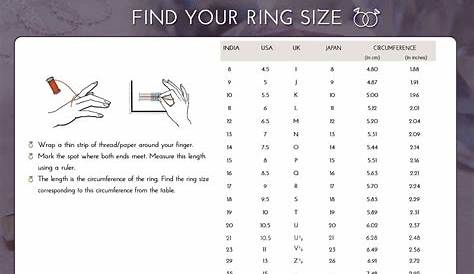 Ring Size Chart India Flipkart For s In Damak