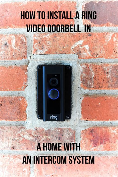 Ring Doorbell Install With Intercom System