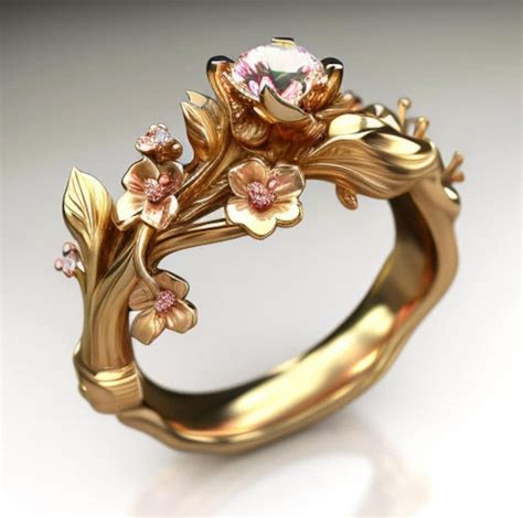 Ring With Flower Design