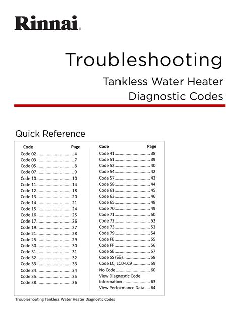 Rinnai Error Codes And Troubleshooting Tips — Big Frog