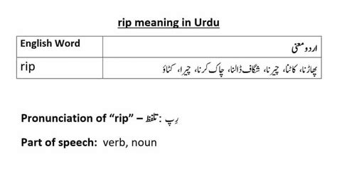 rip death meaning in urdu with example