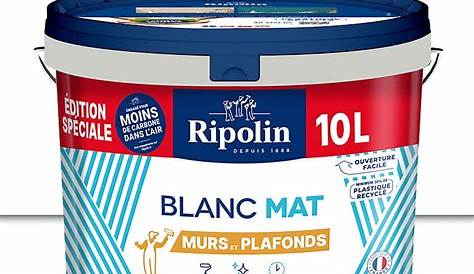 Ripolin Blanc Mat 10l Peinture Murs Et Plafonds RIPOLIN Monocouche 10L