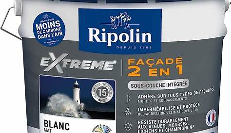 Achetez PEINTURE ACRYLIQUE RIPOLIN FACADE BLANC 10KG à