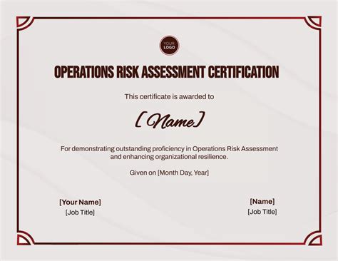 risk assessment certification