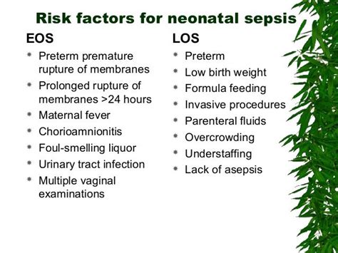 risk factor for neonatal sepsis