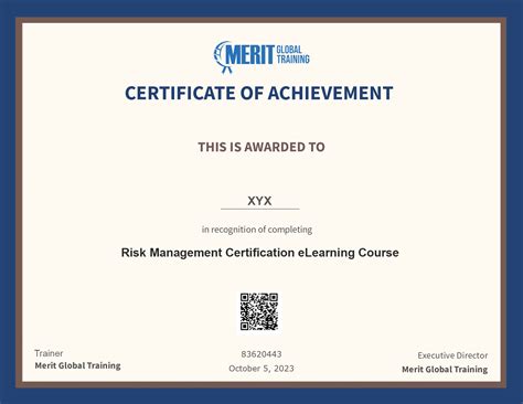 risk management certification online