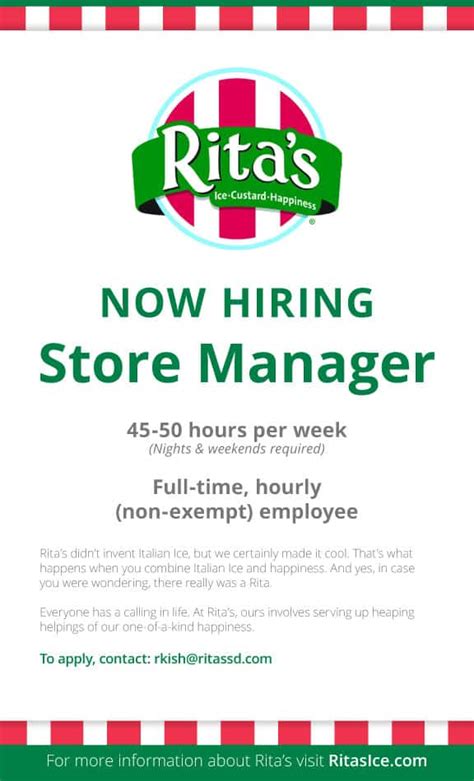 rita's job description