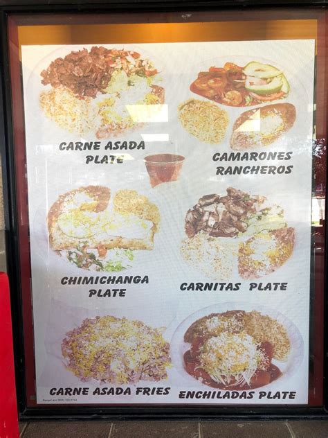 rita's taco shop menu