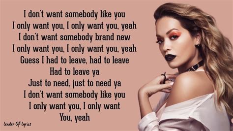 rita ora song lyrics