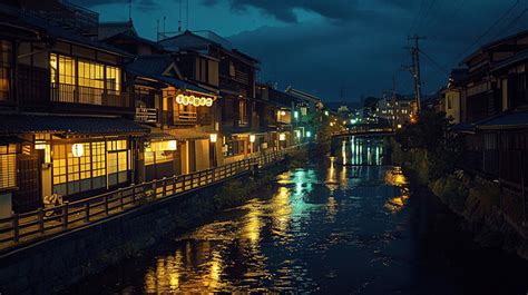 river Kyoto night