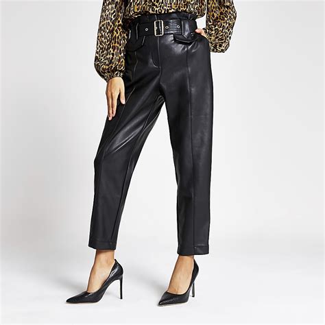 river island leather trousers