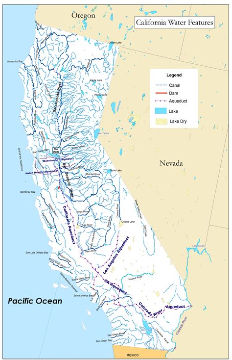 rivers in northern california map