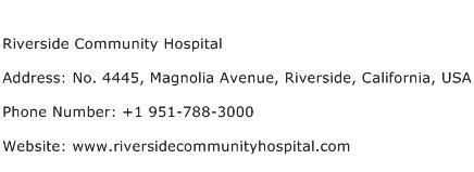 riverside community hospital phone number