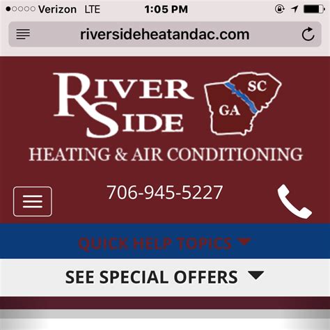 riverside heating and air evans ga