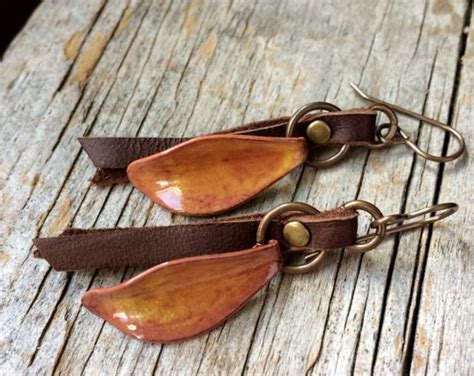 Riveted Leather Earrings
