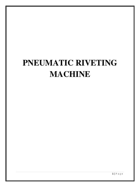 Riveting Machine Project Report