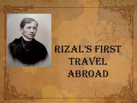 rizal as a traveler