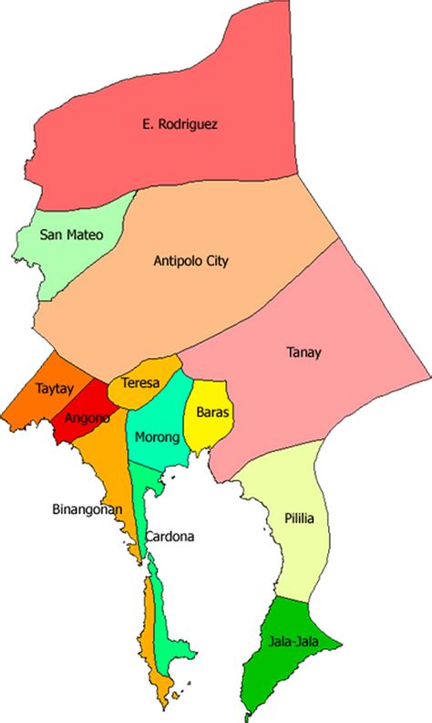 rizal province political map