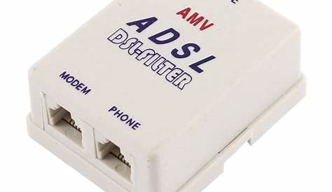 ADSL Broadband Modem Phone Line Splitter Filter RJ11 RJ45