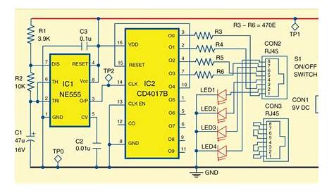 RJ45 Cable Tester Detailed Circuit Diagram Available