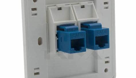 Buy 2 ports CAT6 RJ45 network wall plate