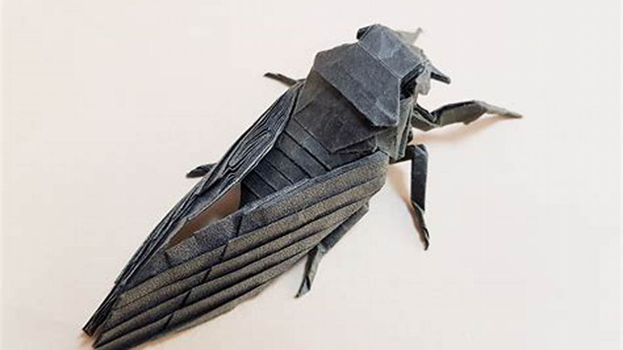 RJ L's Simple Cicada Origami: A Step-by-Step Guide to Creating Your Own Origami Cicada