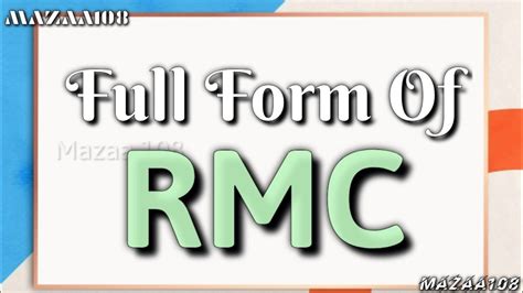 rmc full form in company