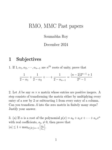 Topics Rmo Previous Year Papers