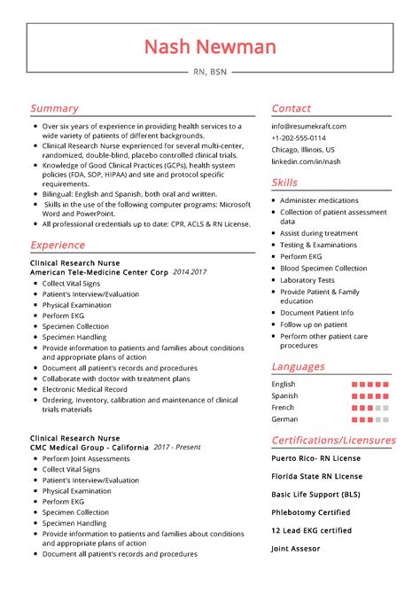 BSN Resume