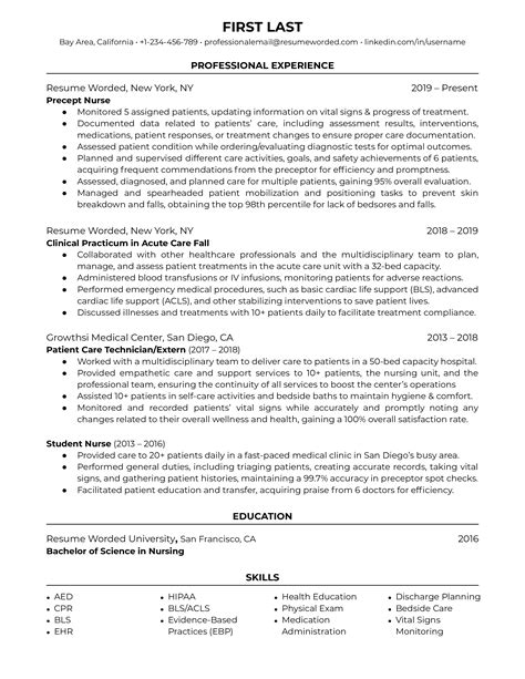 RN Resume Samples Download Free Templates in PDF and Word