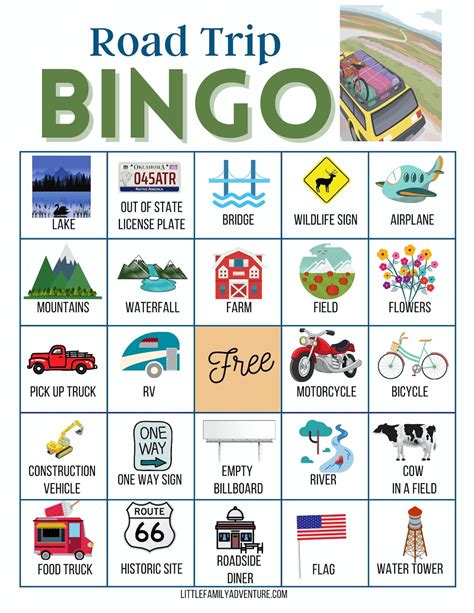 Road Trip Bingo Printable: A Fun Way To Keep The Kids Entertained