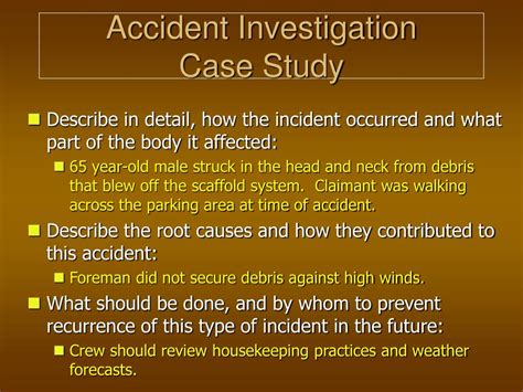 Road Accident Case Study Examples