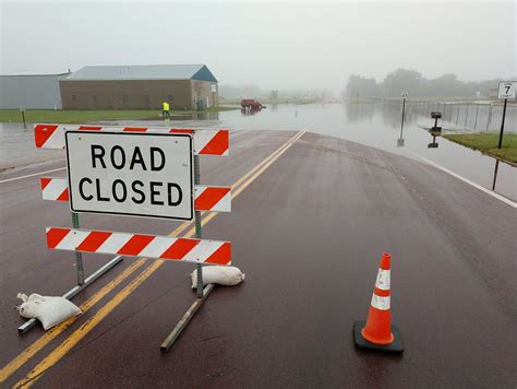 road closures due to flooding today