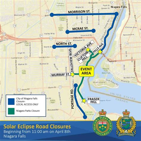 road closures niagara falls