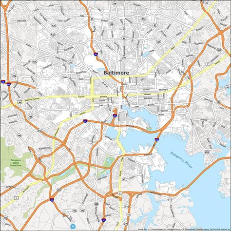 road map of baltimore county maryland