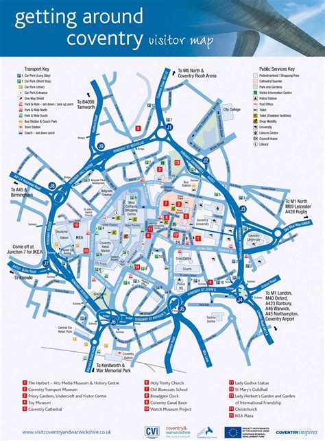 road map of coventry