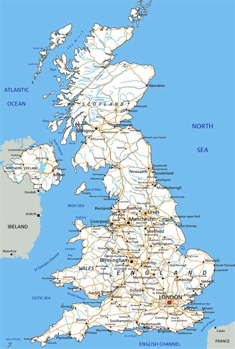road map of england uk