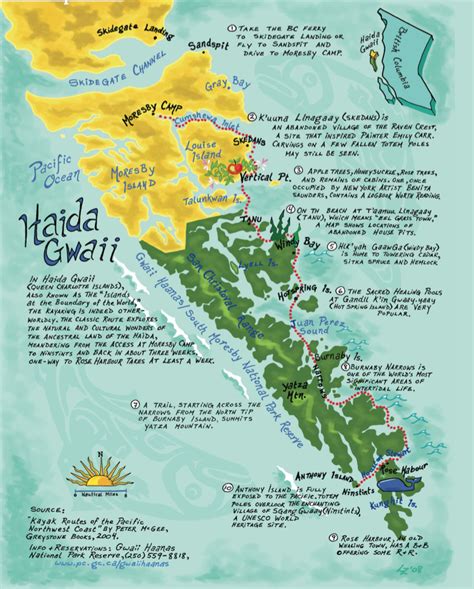 road map of haida gwaii