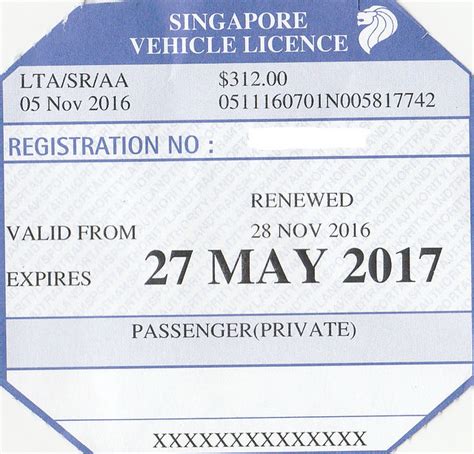 road tax in singapore