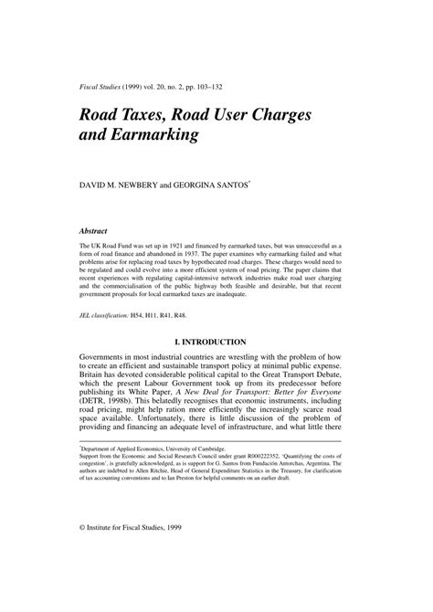 road user charges