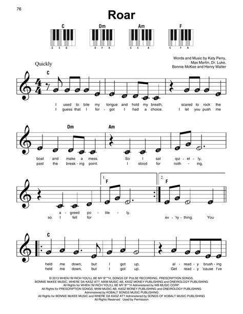 roar katy perry sheet music pdf