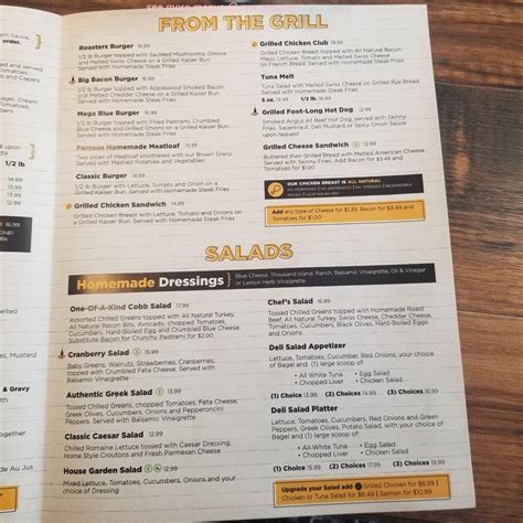 Roasters And Toasters Menu Prices