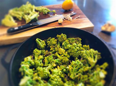 Roasting Broccoli Romanesco