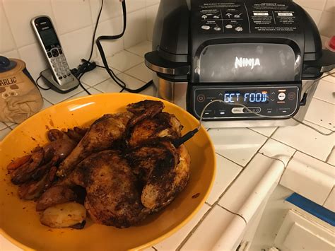 roasting whole chicken in ninja foodi grill