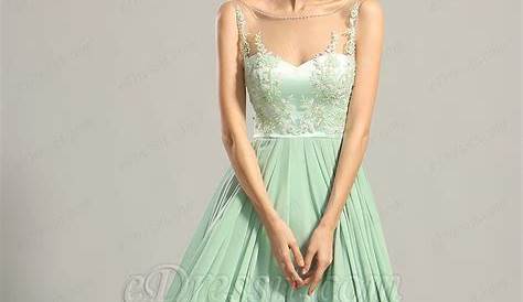 Robe De Soiree Longue Vert Deau Soirée D'eau, En Tulle Soie Pailleté