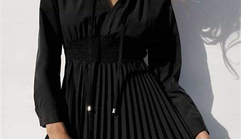 Robe Plissee Noire Zara Bijouxperleaperle.fr