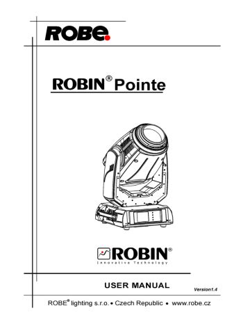 Robe Pointe User Manual